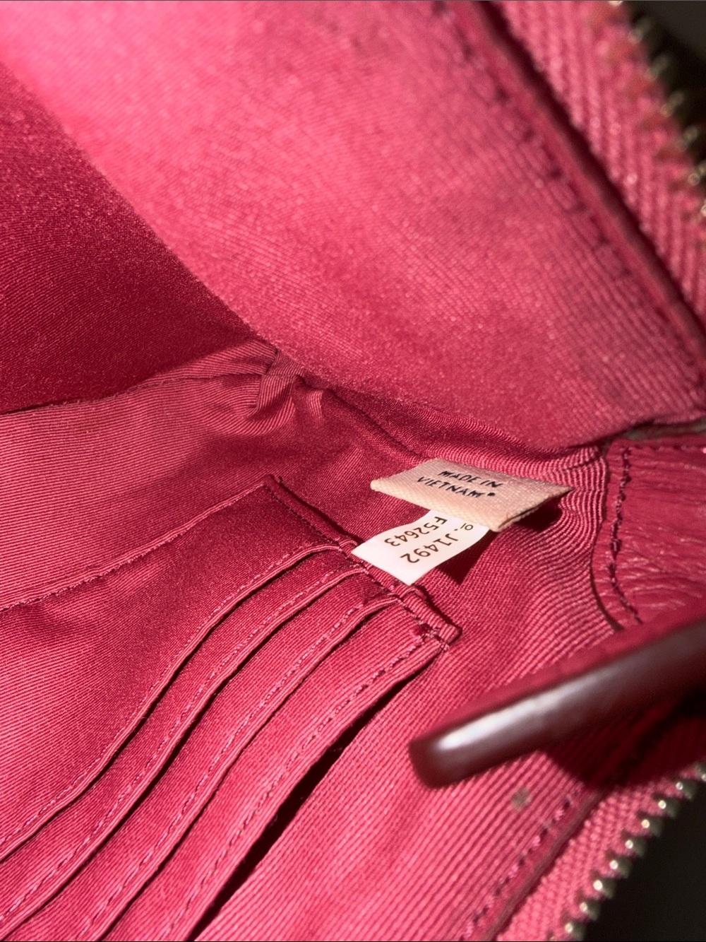 Coach Pebbled embossed Signature large Wristlet in pink - Picture 7 of 10